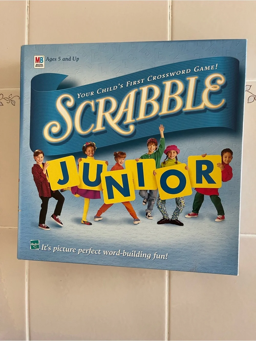 Hasbro Scrabble Junior Kids Board Game - Blue Used but still in good condition